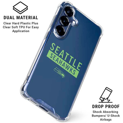 NFL Seattle Seahawks Blue Performance Series Galaxy S25 Clear Case